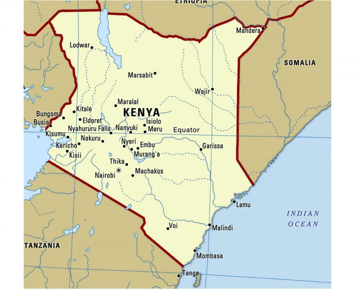 વિષુવવૃત્ત કેન્યા નકશો
