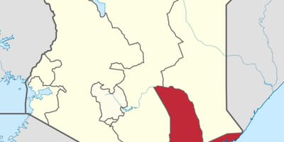 નકશો કોસ્ટ પ્રાંતમાં કેન્યા