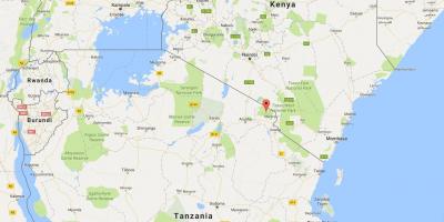 વિશ્વ નકશો દર્શાવે છે કેન્યા