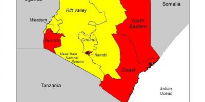 નકશો કેન્યા મેલેરિયા